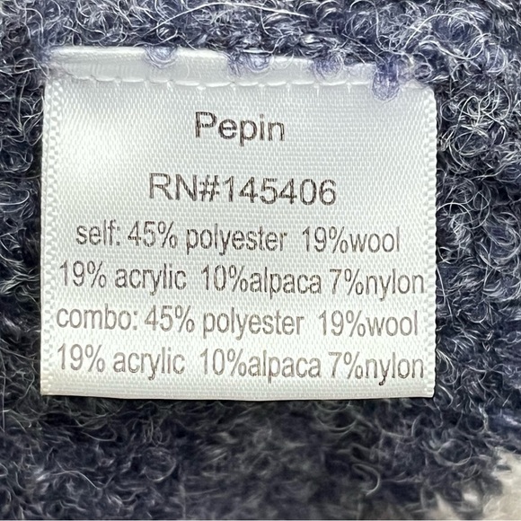 Pepin Anthropologie Alpaca Wool Blend Colorblock Open Front Cardigan Small - Picture 8 of 9